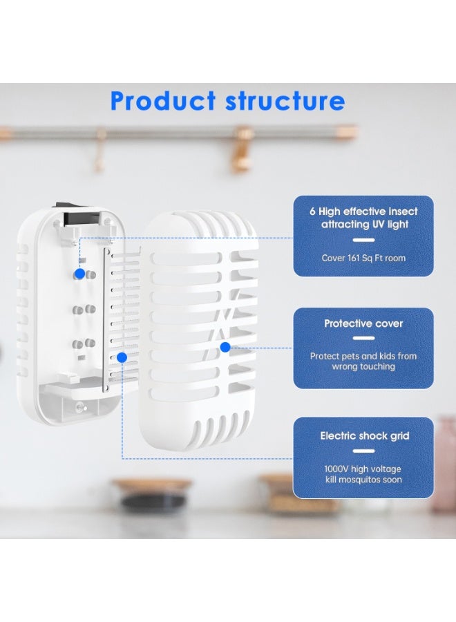 Yakiter Mosquito Killer Lamp,Fly Zapper with UV Light,Electric Mosquito Bug Zapper,Insect Trap Lamp, Indoor Plug-in Mosquito Repellent Device for Home, Bedroom, Kitchen, Office（White） - Image 5